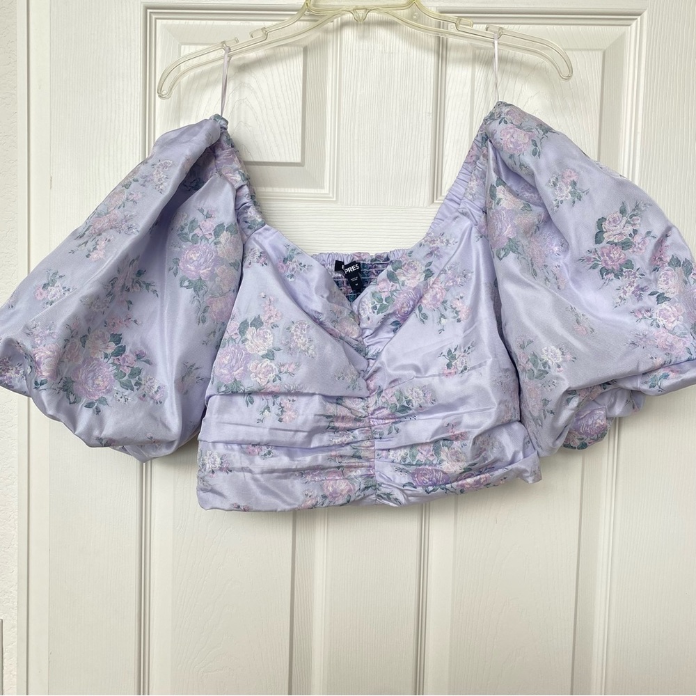 Express off the shoulder cropped top
